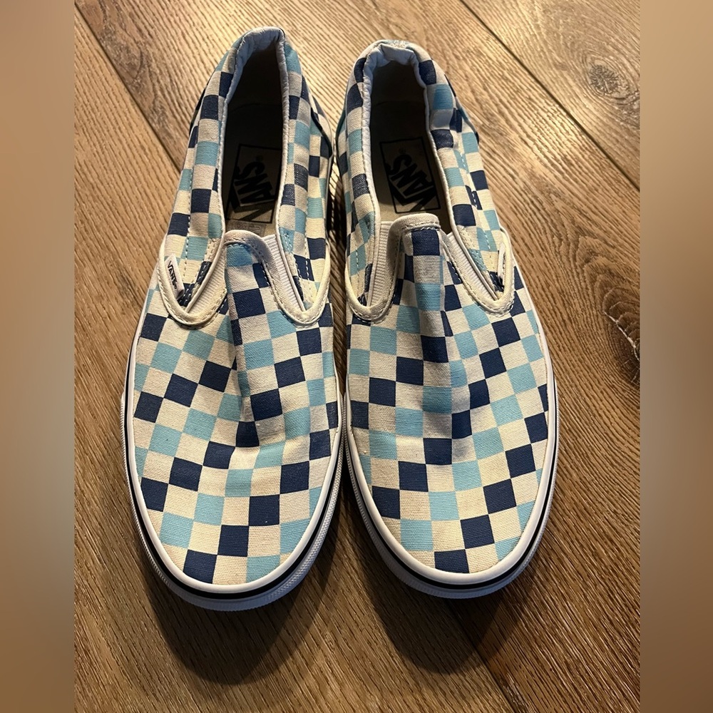 Vans checkered board slip ons